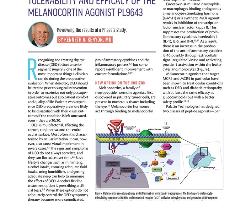 Ded Treatments on the Horizon Tolerability and Efficacy of the Melanocortin Agonist Pl9643