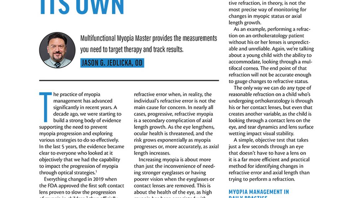 Myopia Patient Care Comes Into Its Own