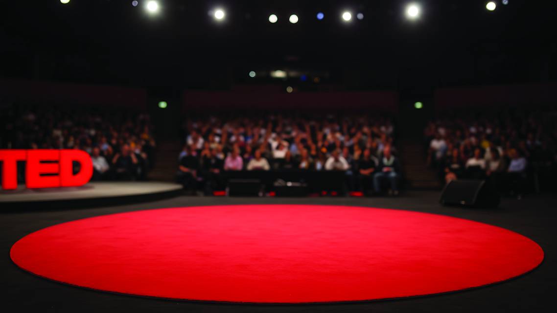 Image of a stage from a TEDx lecture